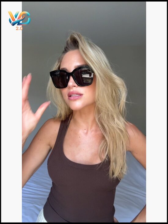 Oversized Square Sunglasses UV400 Polarized Protection Classic Chic Style
